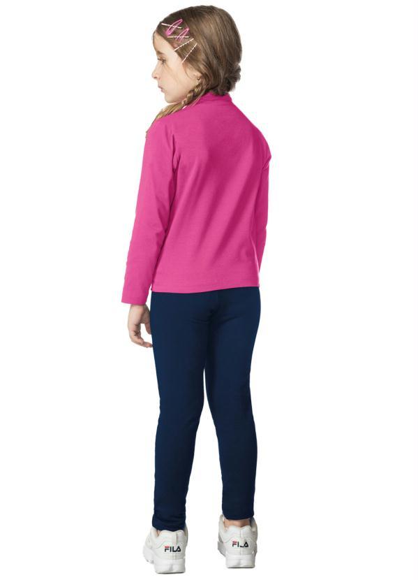 Rovi Kids - Blusa Infantil Menina Básica Rosa 4