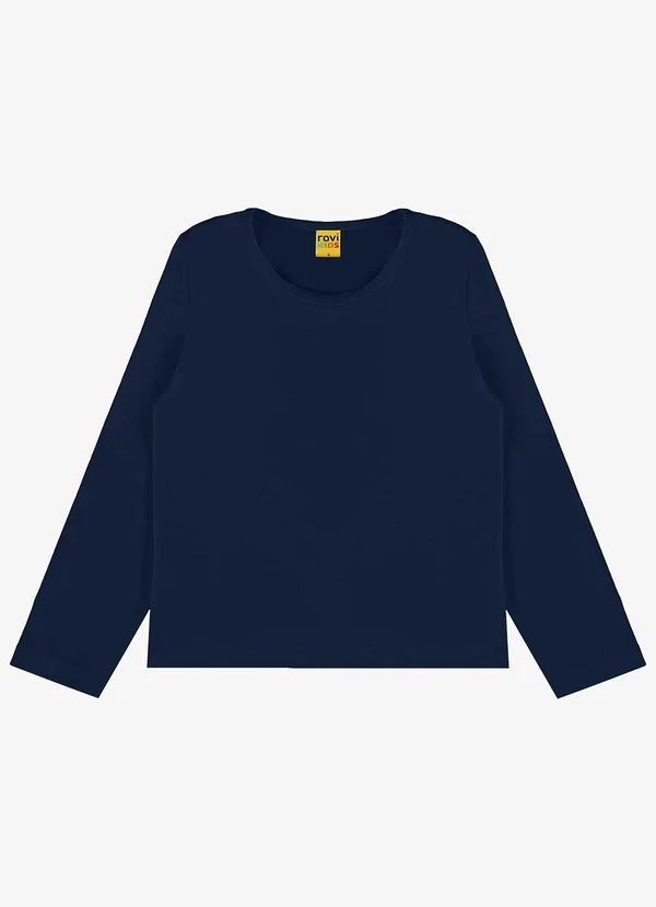 Rovi Kids - Blusa Infantil Feminina Básicos Azul