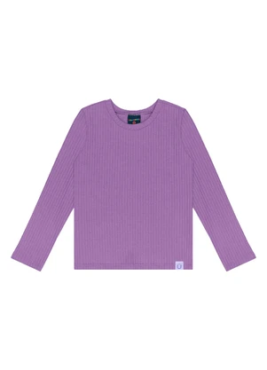 Guloseima - Blusa Infantil Feminina em Ribana Roxo - GULOSEIMA