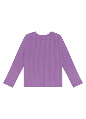 Guloseima - Blusa Infantil Feminina em Ribana Roxo - GULOSEIMA