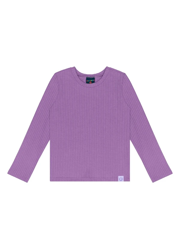 Guloseima - Blusa Infantil Feminina em Ribana Roxo