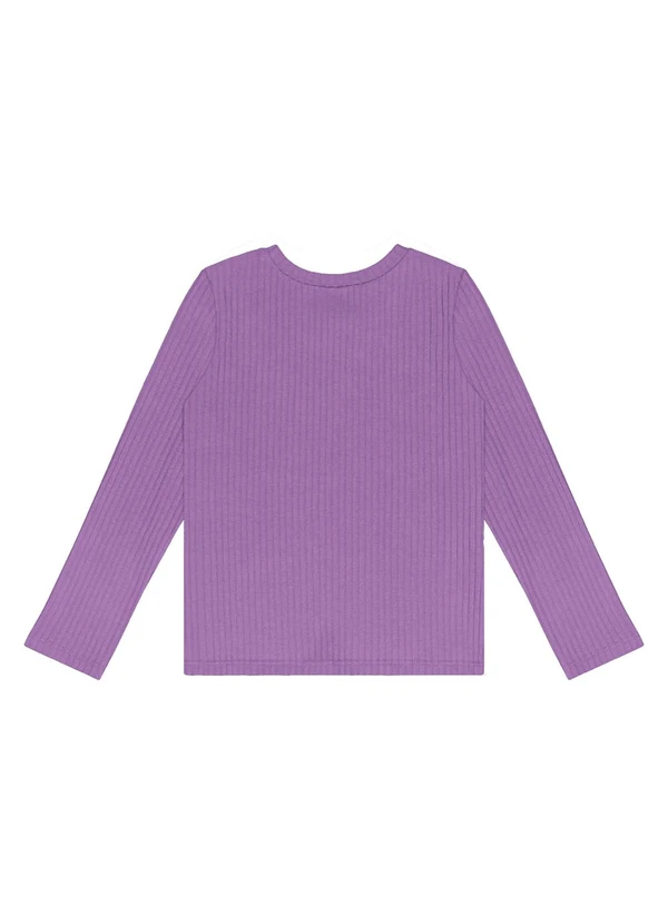 Guloseima - Blusa Infantil Feminina em Ribana Roxo 2