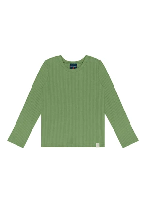 Guloseima - Blusa Infantil Feminina em Ribana Verde - GULOSEIMA
