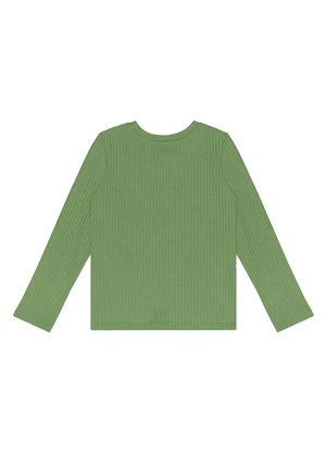 Guloseima - Blusa Infantil Feminina em Ribana Verde - GULOSEIMA