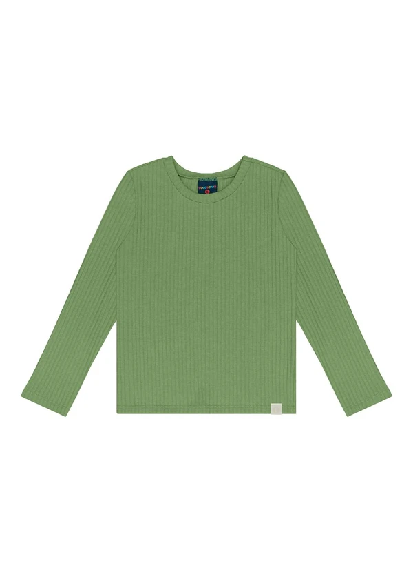 Guloseima - Blusa Infantil Feminina em Ribana Verde