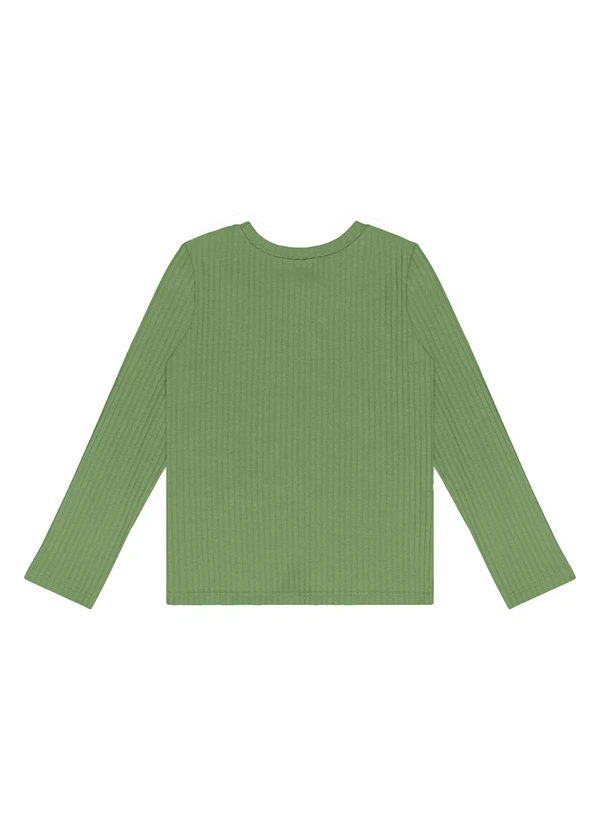 Guloseima - Blusa Infantil Feminina em Ribana Verde 2