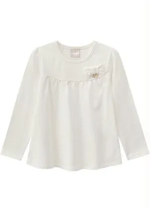 Milon - Blusa Infantil MeninaOff White - MILON