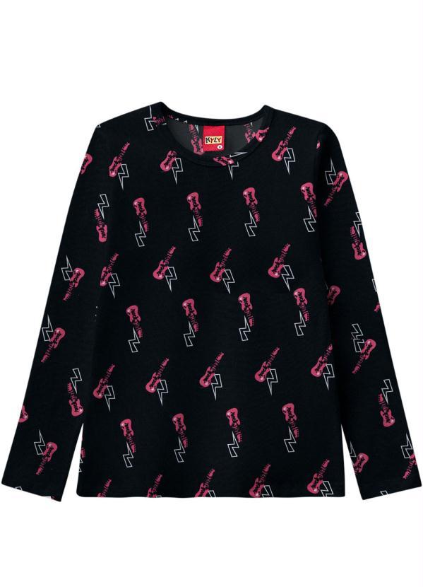 Kyly - Blusa Infantil MeninaPreto