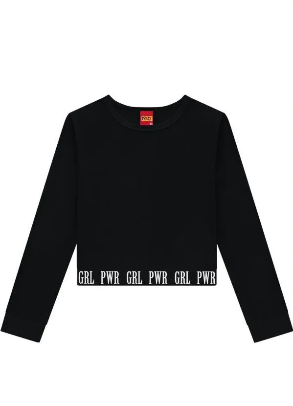 Kyly - Blusa Infantil MeninaPreto