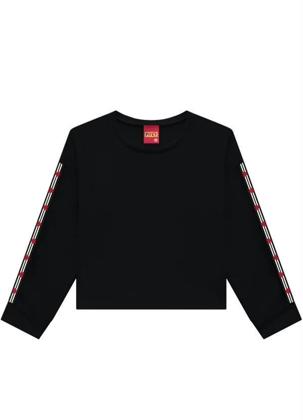 Kyly - Blusa Infantil MeninaPreto
