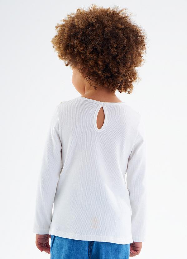 Up Baby - Blusa Infantil Feminina Ribana Branco 2