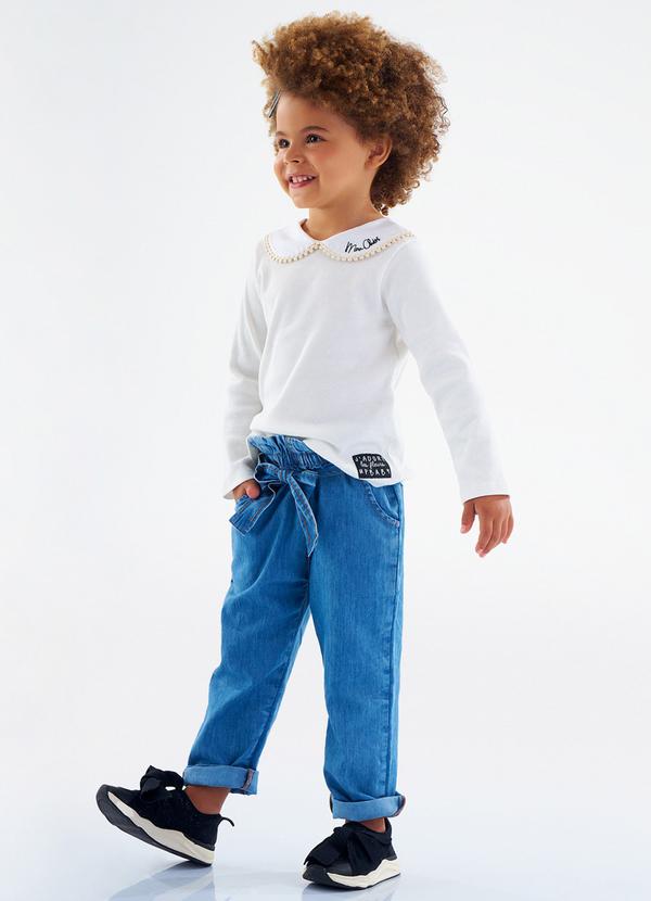Up Baby - Blusa Infantil Feminina Ribana Branco 3