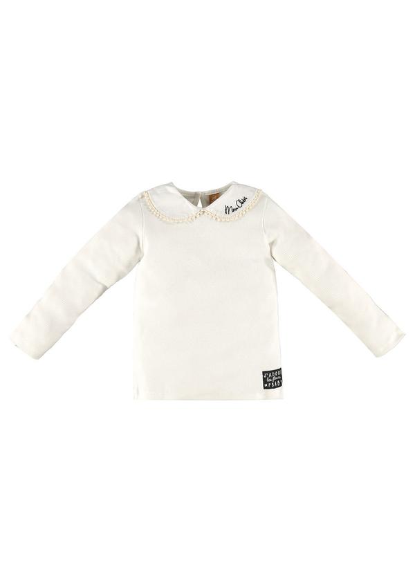 Up Baby - Blusa Infantil Feminina Ribana Branco 5