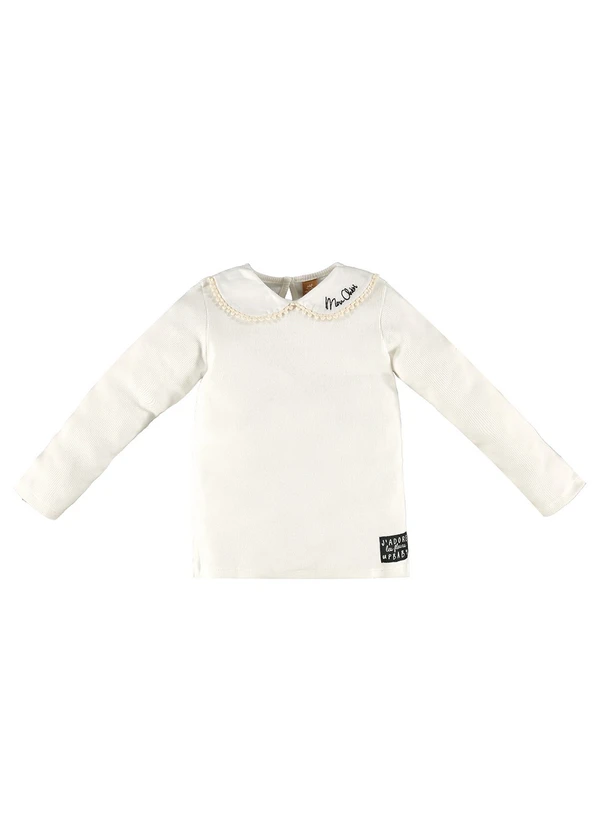 Up Baby - Blusa Infantil Feminina Ribana Branco 5