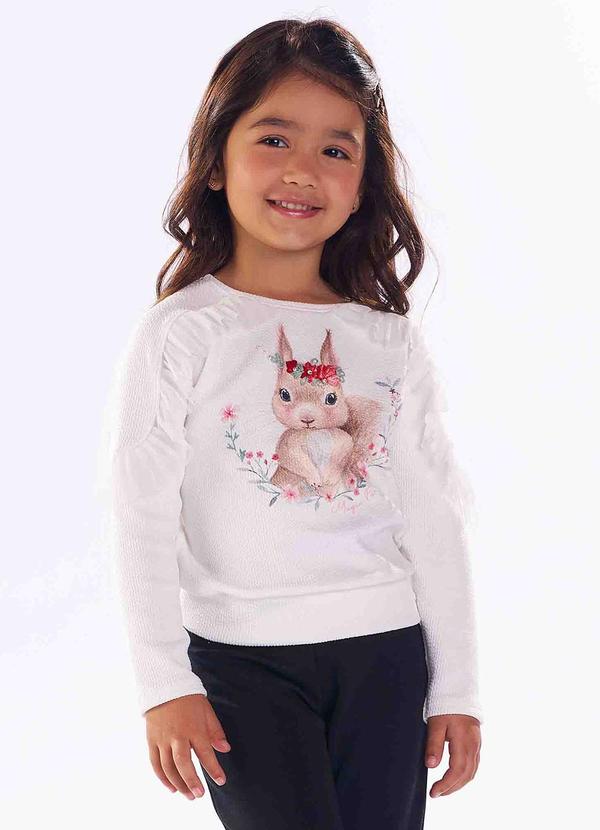 Kiki - Blusa Infantil Feminino Branco