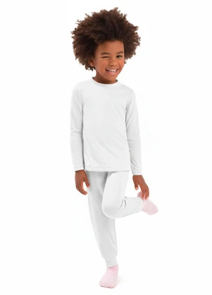 Duduka - Blusa Infantil Gola Molde Branco - DUDUKA