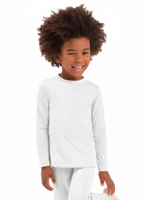 Duduka - Blusa Infantil Gola Molde Branco