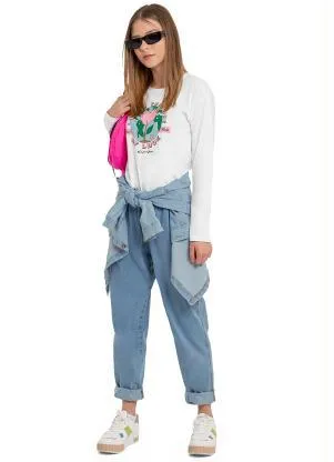 Gloss - Blusa Infantil Little Paradise Of Love Branco - GLOSS