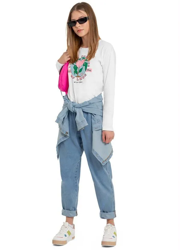 Gloss - Blusa Infantil Little Paradise Of Love Branco 2