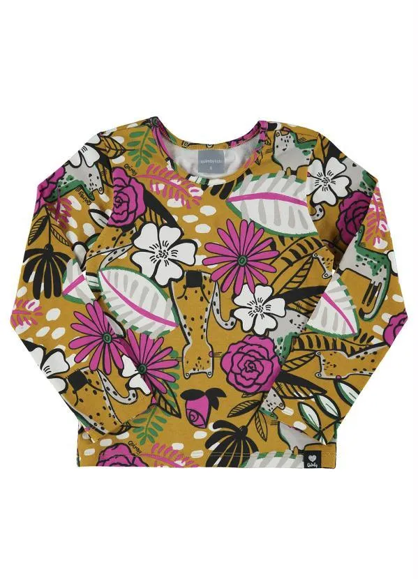 Quimby - Blusa Infantil Manga Longa Amarelo 3