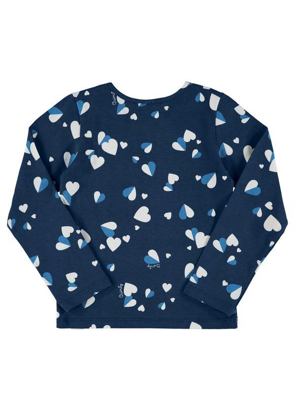 Quimby - Blusa Infantil Manga Longa Azul 2