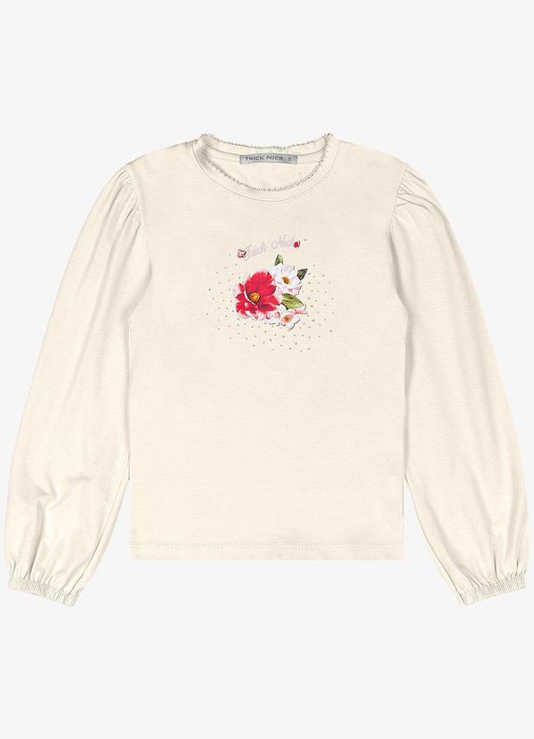 Trick Nick - Blusa Infantil Manga Longa Bege