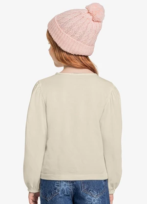 Trick Nick - Blusa Infantil Manga Longa Bege - TRICK NICK