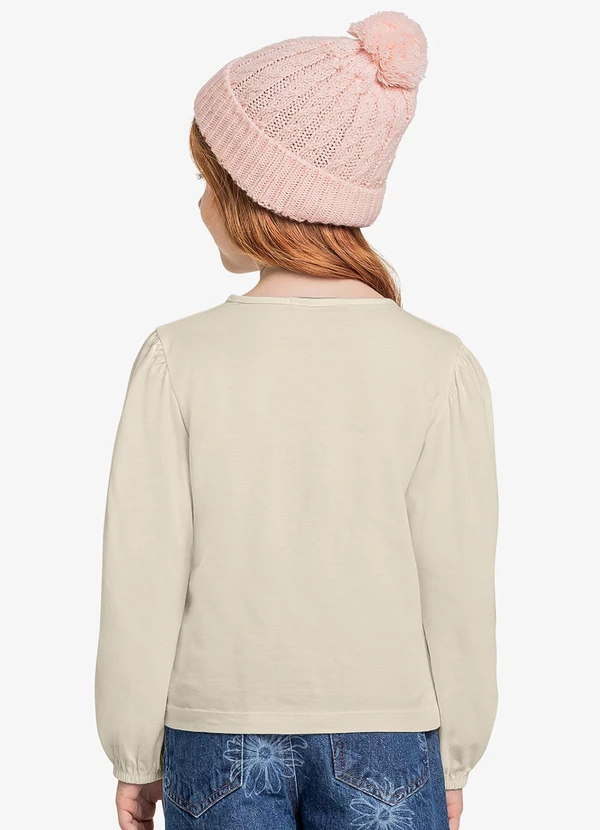 Trick Nick - Blusa Infantil Manga Longa Bege 2