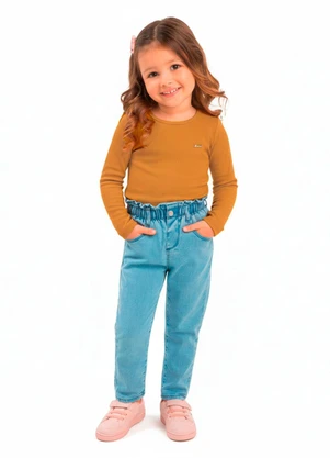 Duduka - Blusa Infantil Manga Longa Bege - DUDUKA