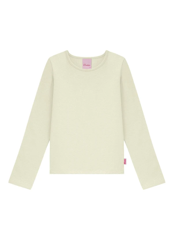 Duduka - Blusa Infantil Manga Longa Branco