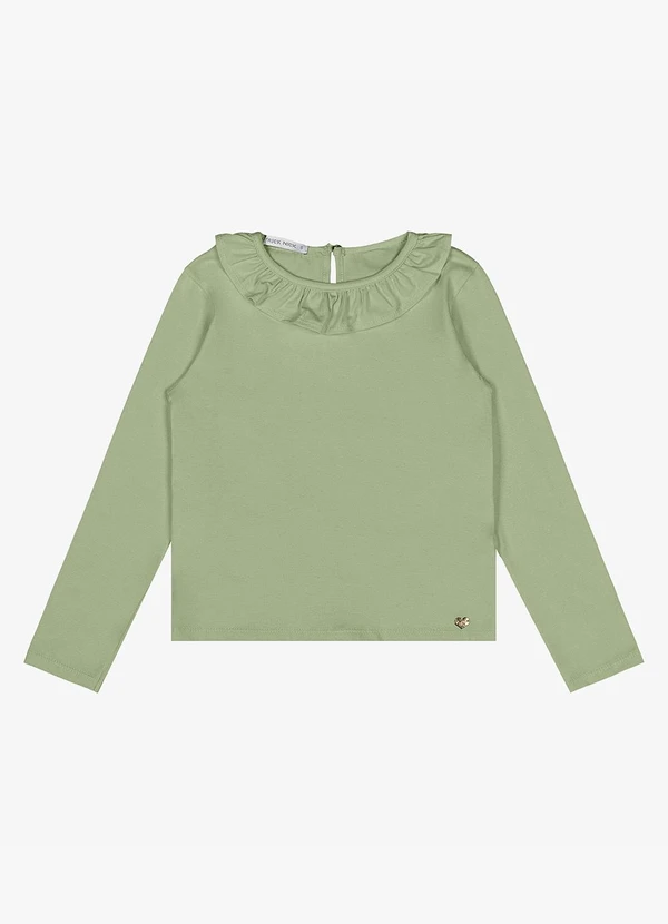 Trick Nick - Blusa Infantil Manga Longa Cotton Verde