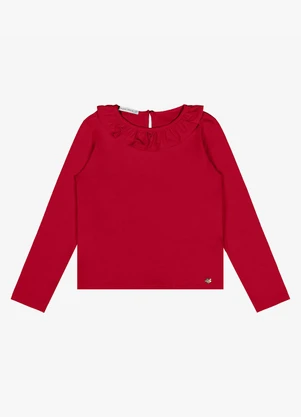 Trick Nick - Blusa Infantil Manga Longa Cotton Vermelho - TRICK NICK