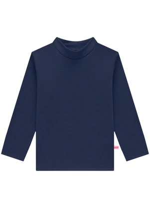 Marlan - Blusa Infantil Manga Longa em Punho Azul - MARLAN