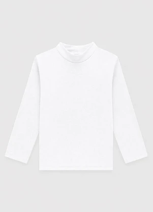 Marlan - Blusa Infantil Manga Longa em Punho Branco - MARLAN