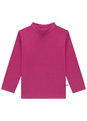 Marlan - Blusa Infantil Manga Longa em Punho Rosa - MARLAN