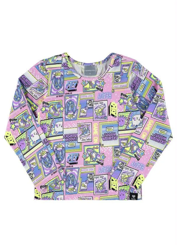 Quimby - Blusa Infantil Manga Longa Rosa