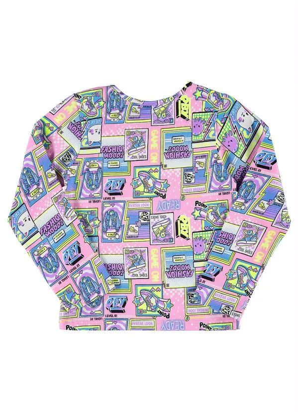 Quimby - Blusa Infantil Manga Longa Rosa 2