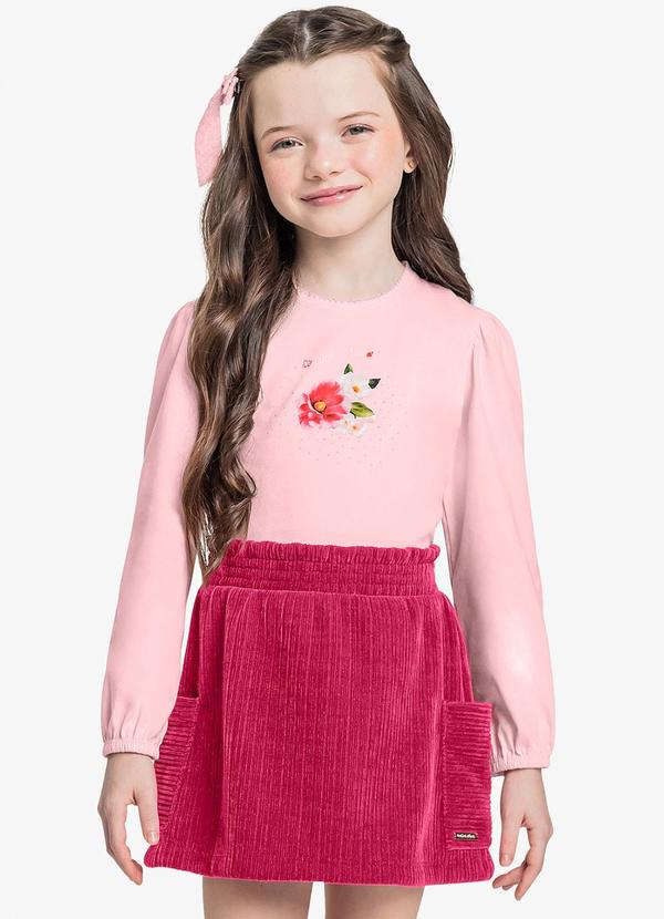 Trick Nick - Blusa Infantil Manga Longa Rosa