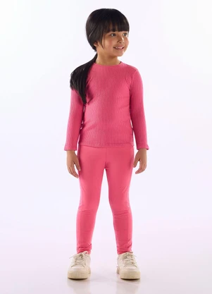 Up Baby - Blusa Infantil Manga Longa Rosa - UP BABY
