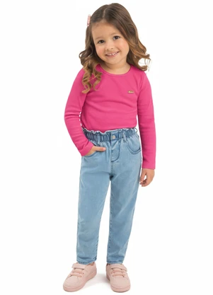Duduka - Blusa Infantil Manga Longa Rosa - DUDUKA