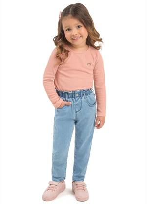 Duduka - Blusa Infantil Manga Longa Rosa - DUDUKA