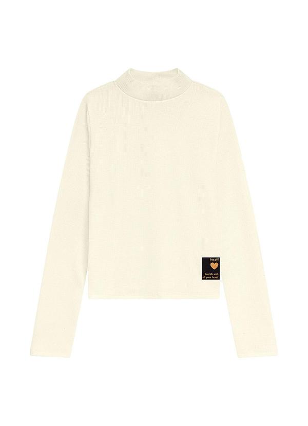 Duduka - Blusa Infantil Manga Longa Thermal Bege