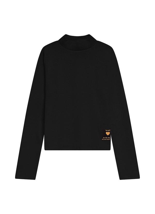 Duduka - Blusa Infantil Manga Longa Thermal Preto