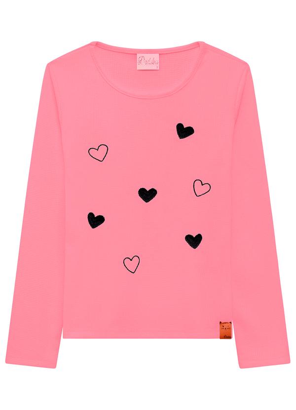 Duduka - Blusa Infantil Manga Longa Thermal Rosa
