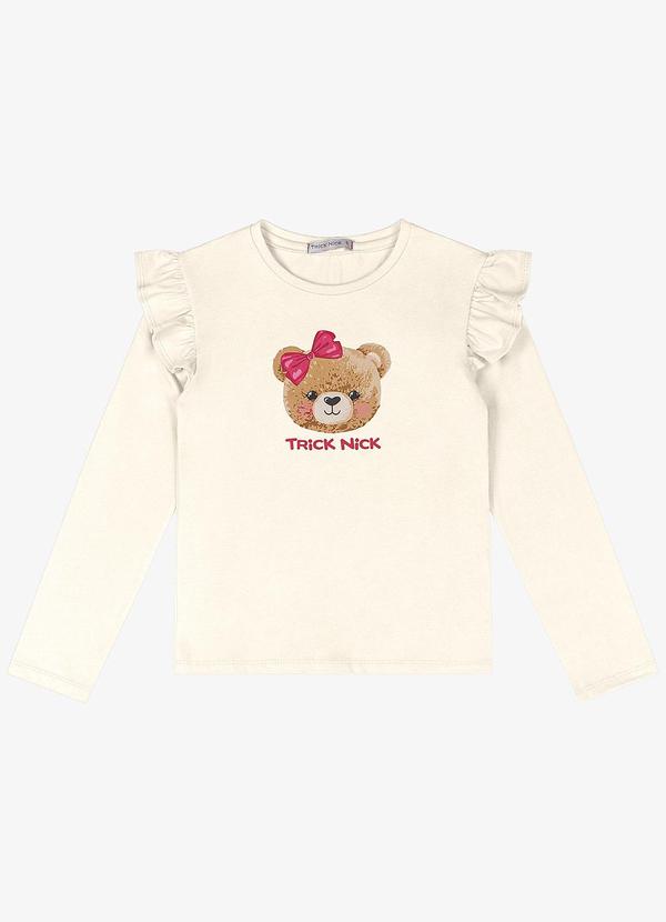 Trick Nick - Blusa Infantil Manga Longa Bege