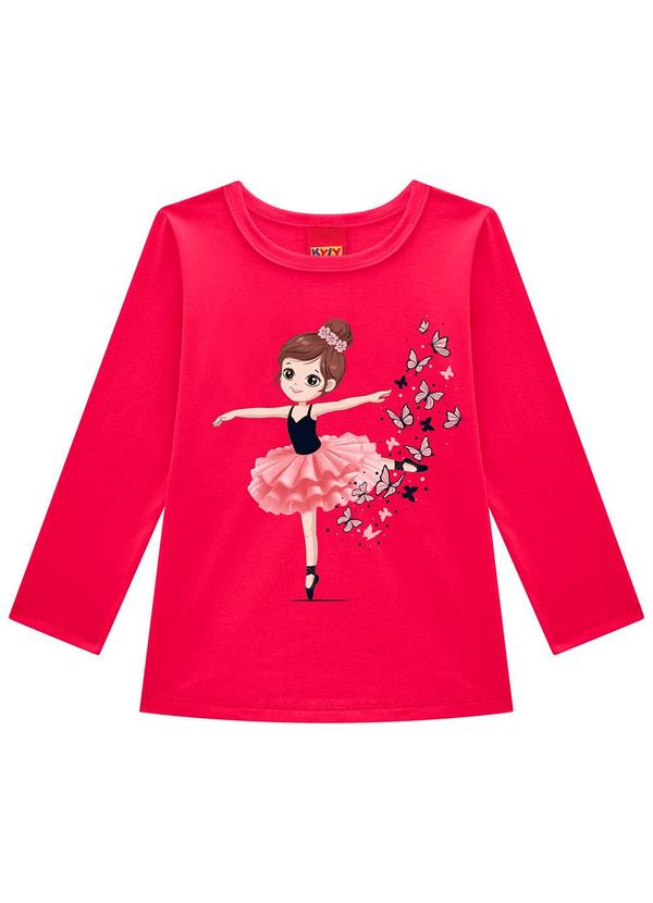 Kyly - Blusa Infantil Menina Bailarina Rosa