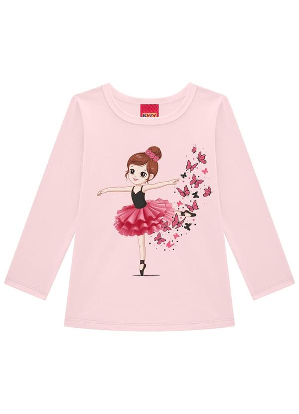 Kyly - Blusa Infantil Menina Bailarina Rosa