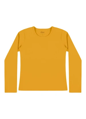 Elian - Blusa Infantil Menina Básica Amarelo - ELIAN