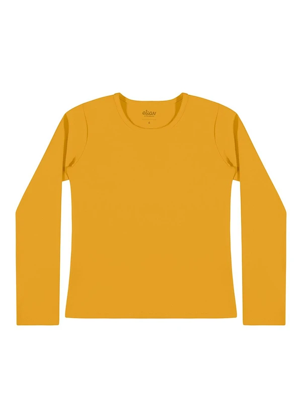 Elian - Blusa Infantil Menina Básica Amarelo