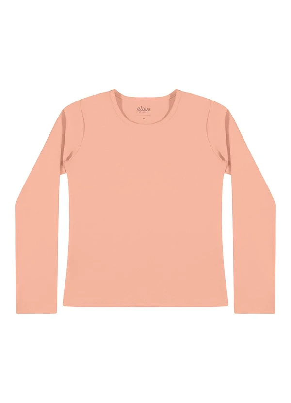 Elian - Blusa Infantil Menina Básica Laranja